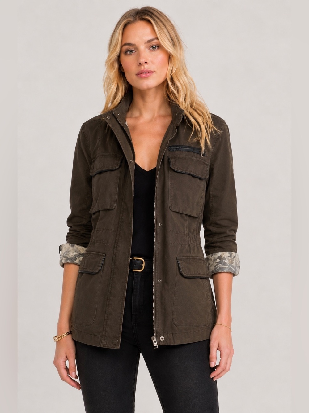 Sanctuary Utility Jacket with Hidden Hood – Size XS